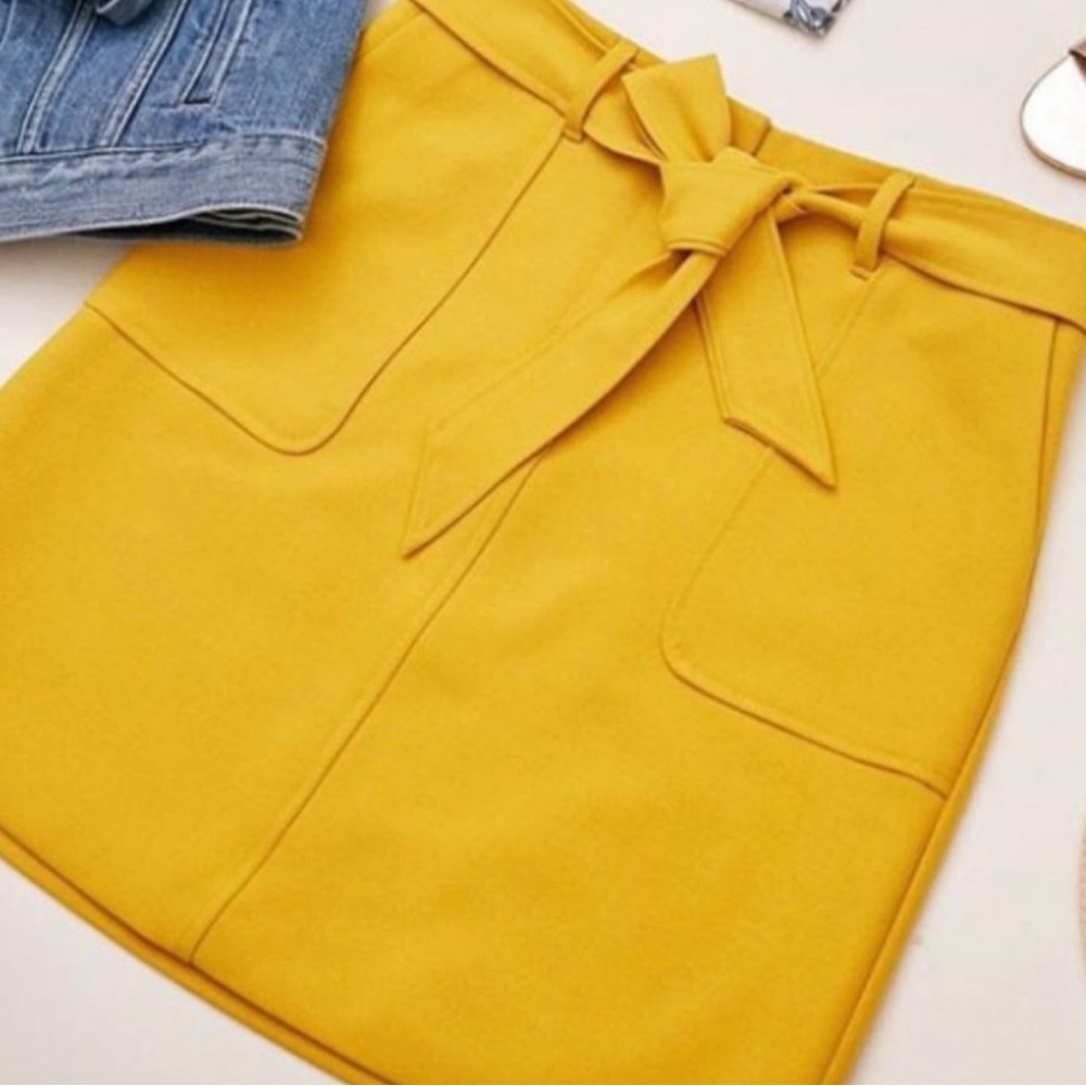 LOFT Yellow Mini Skirt